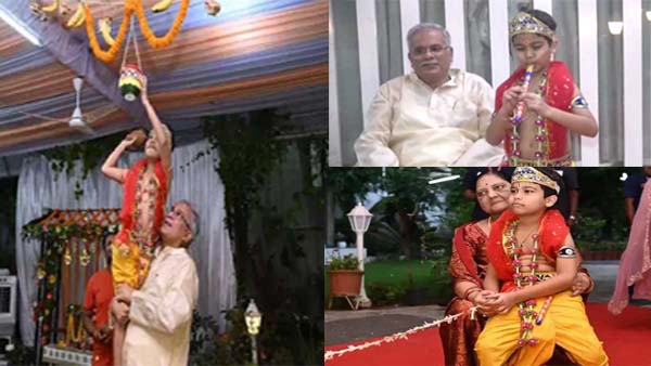 नाती अथर्व के साथ नाना ने की खूब मस्ती