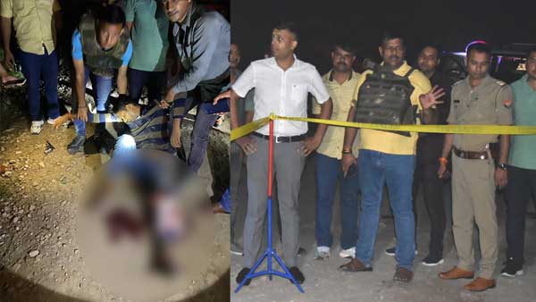 पुलिस टीम पर फायर करते हुए भागने लगे बदमाश