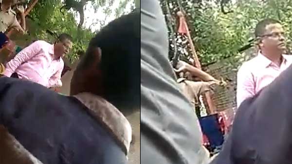 पिछले दिनों भूमि विवाद में नेताओं से भी हुई थी कहासुनी