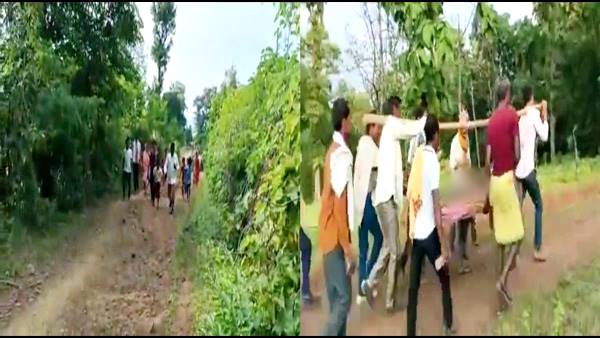 एंबुलेंस तक पहुंचने 4 किमी खाट से सफ़र
