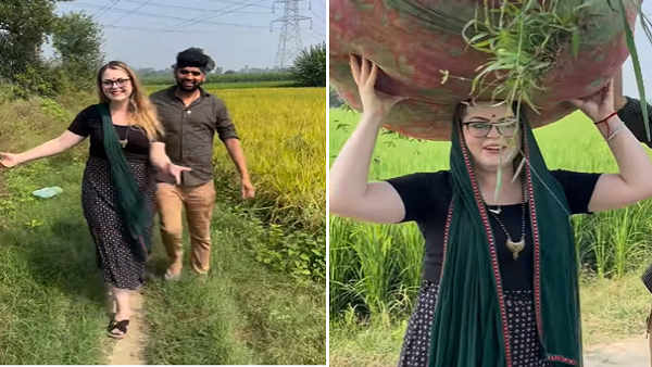 वीडियो में कपल का गेटअप है लाजवाब