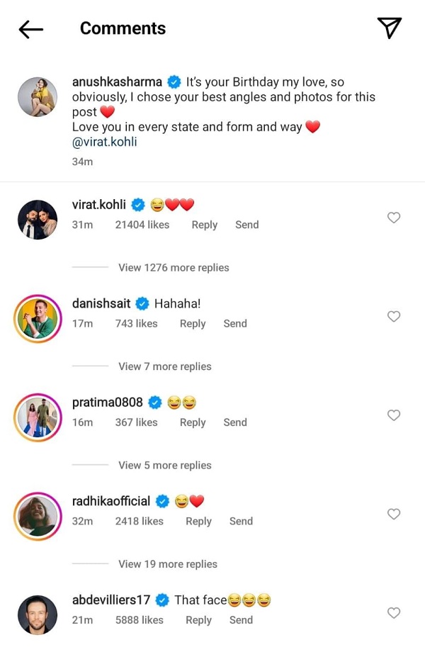 विराट कोहली का रिएक्शन
