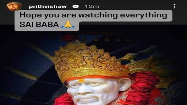 साईं बाबा की तस्वीर शेयर कर कही यह बात