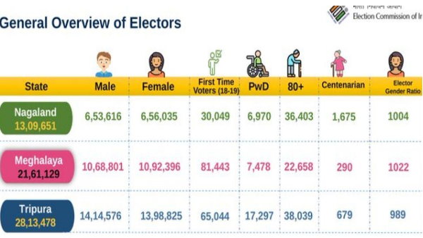 तीनों राज्यों के वोटरों का आंकड़ा