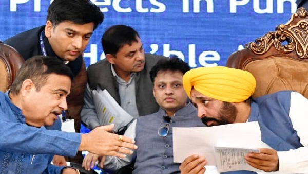 नितिन गडकरी पहुंचे पंजाब, सीएम भगवंत मान ने जमकर की तारीफ | Bhagwant Mann praises Nitin Gadkari while his visit to Amritsar - Hindi Oneindia