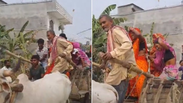 Bihar Lok Sabha Chunav: बैलगाड़ी से वोट डालने पहुंचे मतदाता