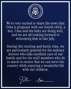 Aaj Ka Taaja Samachar LIVE: ऊषा वेंस गर्भवती, जुलाई में देंगी चौथे बच्चे को जन्म