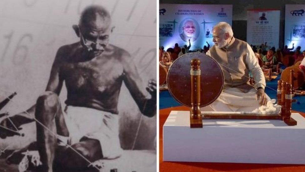 महात्मा गांधी वाले कैलेंडर में मोदी महात्मा गांधी वाले कैलेंडर में मोदी
