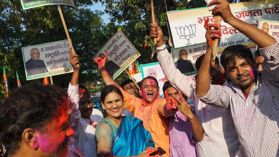 कोविंद के शपथग्रहण से पहले का नज़ारा कोविंद के शपथग्रहण से पहले का नज़ारा