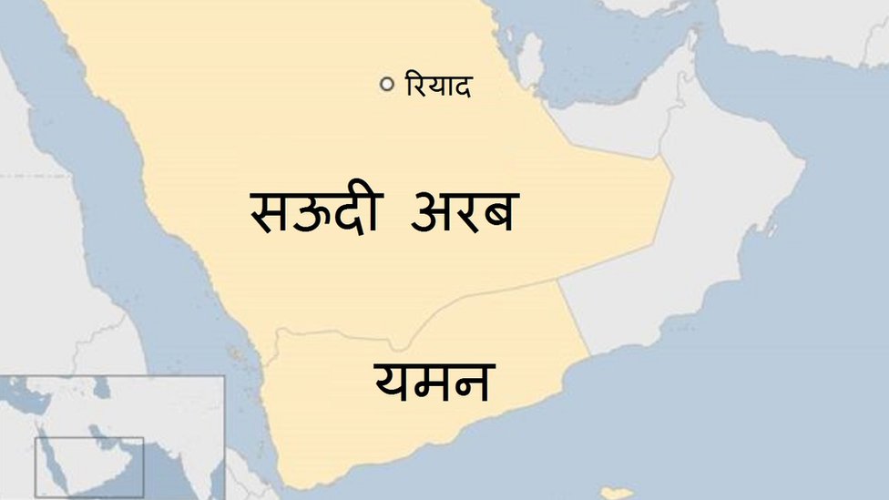 सऊदी अरब और यमन का नक्शा सऊदी अरब और यमन का नक्शा