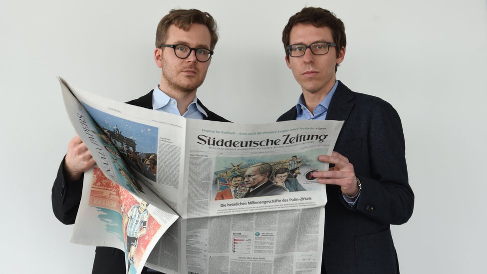 Frederik Obermaier (L) and Bastian Obermayer Frederik Obermaier (L) and Bastian Obermayer