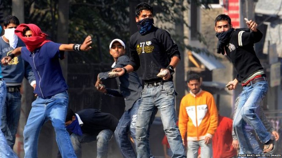Kashmir stone pelters Kashmir stone pelters