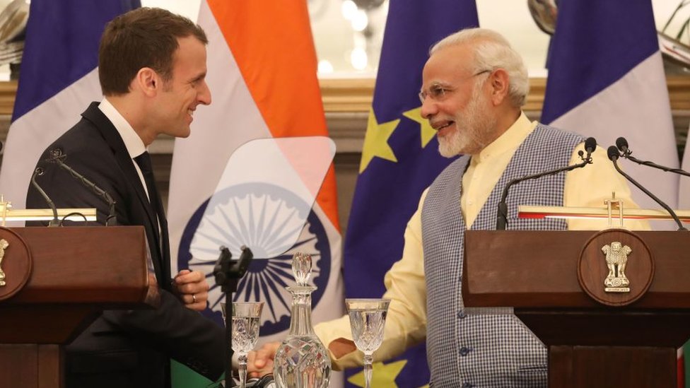 मोदी और मैक्रां मोदी और मैक्रां