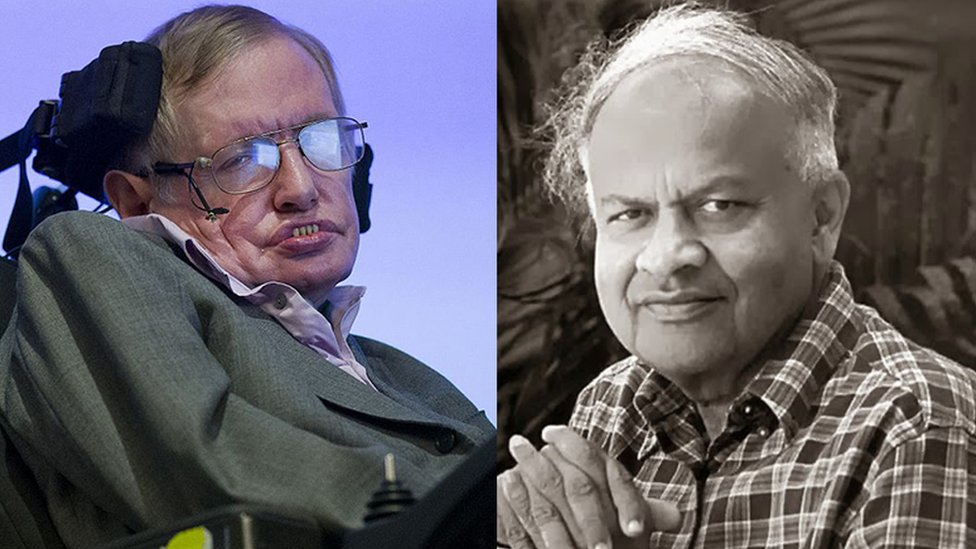 स्टीफ़न हॉकिंग और भारतीय वैज्ञानिक डॉक्टर जयंत विष्णु नारलीकर स्टीफ़न हॉकिंग और भारतीय वैज्ञानिक डॉक्टर जयंत विष्णु नारलीकर