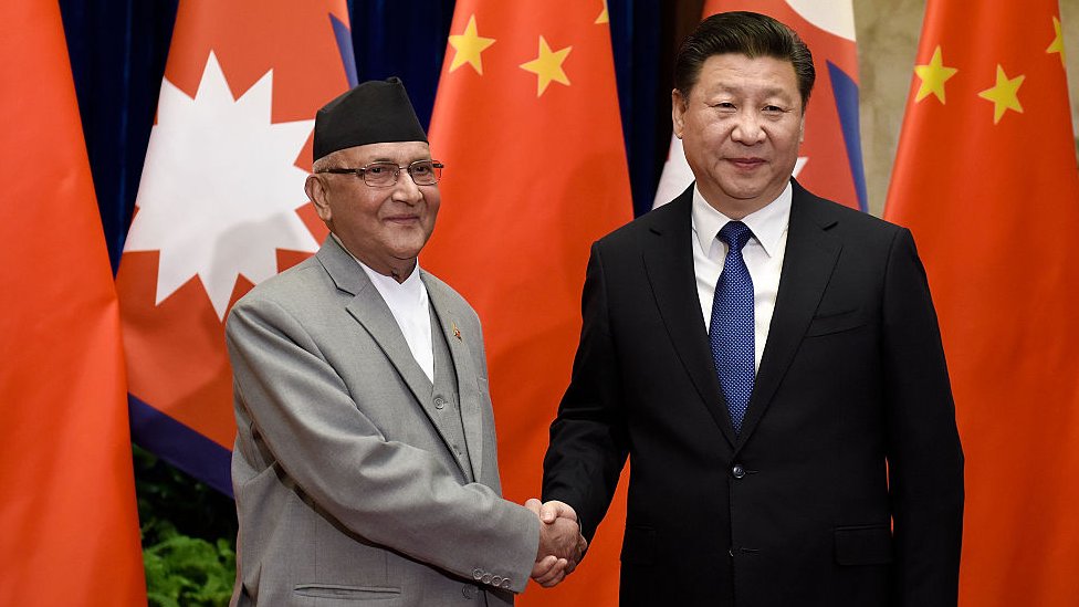 चीन और नेपाल के नेता चीन और नेपाल के नेता