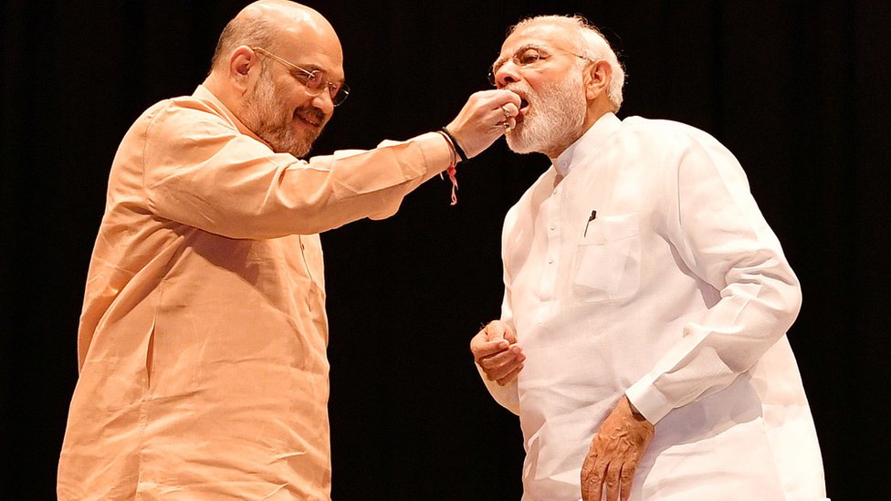 अमित शाह और नरेंद्र मोदी अमित शाह और नरेंद्र मोदी