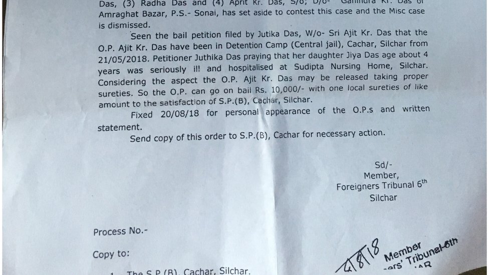 अजित की ज़मानत का दस्तावेज़ अजित की ज़मानत का दस्तावेज़