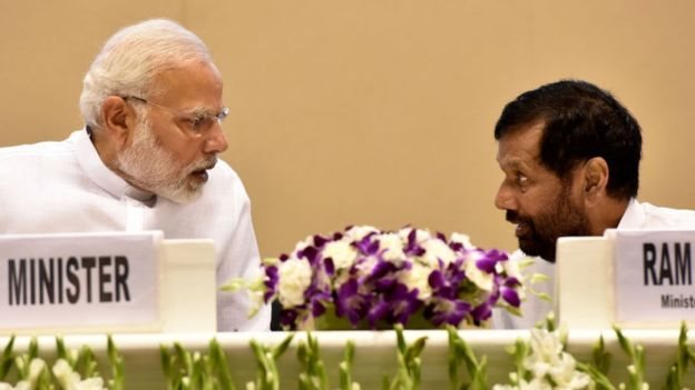 नरेंद्र मोदी और पासवान नरेंद्र मोदी और पासवान