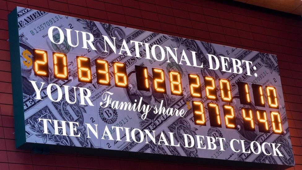 National debt clock in New York National debt clock in New York
