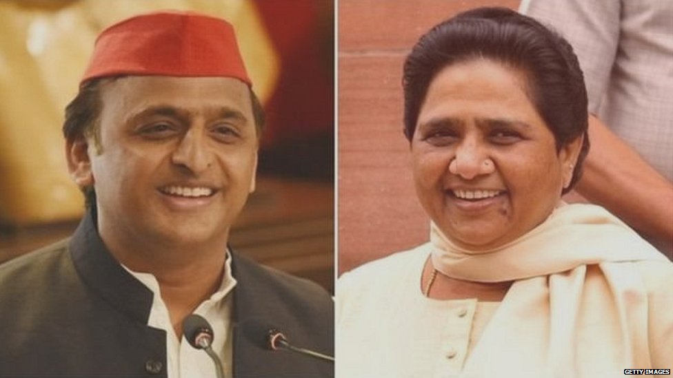 अखिलेश यादव और मायावती अखिलेश यादव और मायावती