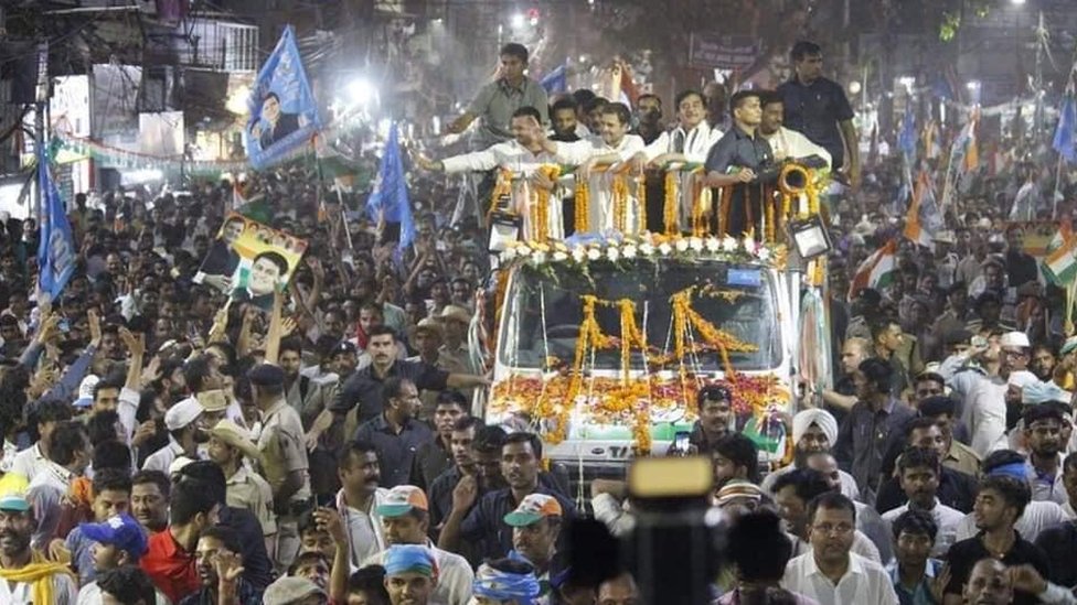 पटना, राहुल गांधी, रोड शो पटना, राहुल गांधी, रोड शो