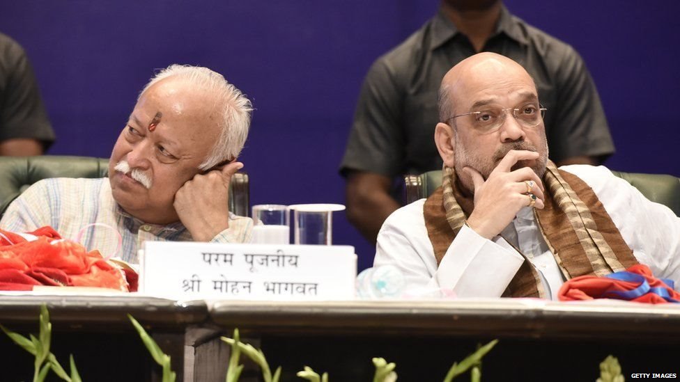 मोहन भागवत और अमित शाह मोहन भागवत और अमित शाह