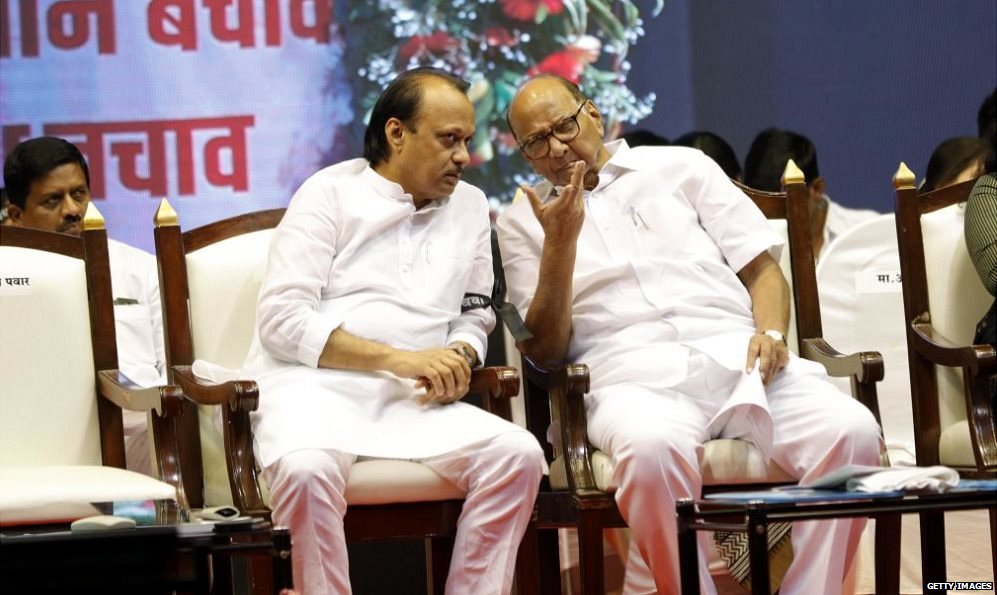 अजित पवार और शरद पवार अजित पवार और शरद पवार