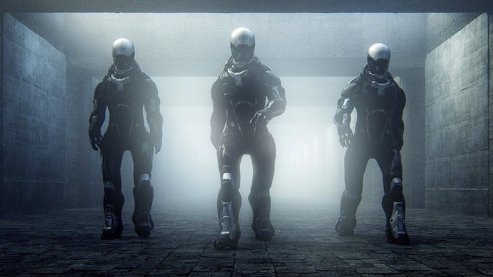 Robotic soldiers are visualised Robotic soldiers are visualised