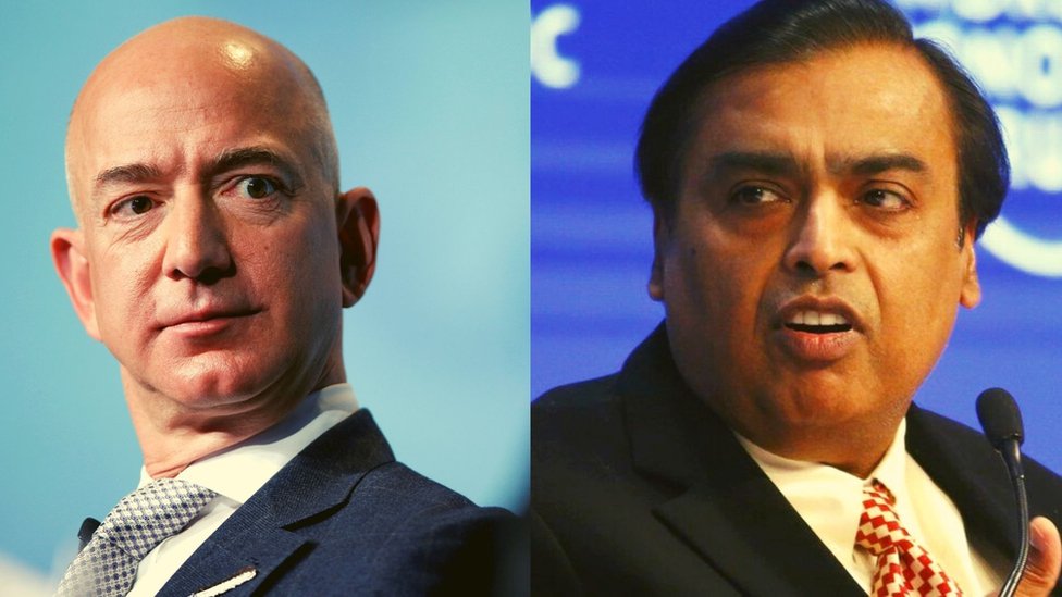 जेफ़ बेज़ोस और मुकेश अंबानी जेफ़ बेज़ोस और मुकेश अंबानी